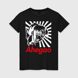Женская футболка хлопок Ахегао girl