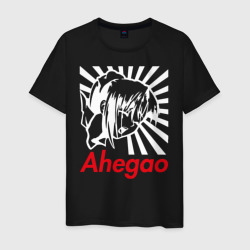 Ахегао girl – Мужская футболка хлопок с принтом купить со скидкой в -20%