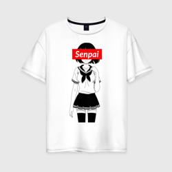 Женская футболка хлопок Oversize Senpai girl