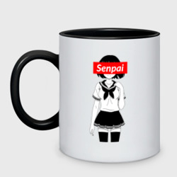 Кружка двухцветная Senpai girl