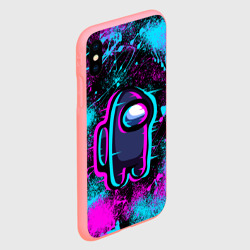 Чехол для iPhone XS Max матовый Neon Among Us неон Амонг АС - фото 2