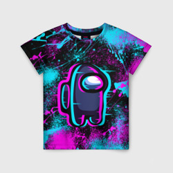 Neon Among Us неон Амонг АС – Детская футболка 3D с принтом купить со скидкой в -33%
