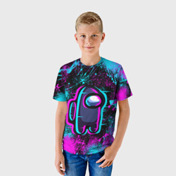 Детская футболка 3D NEON AMONG US | НЕОН АМОНГ АС - фото 2