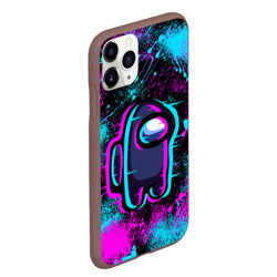 Чехол для iPhone 11 Pro Max матовый Neon Among Us неон Амонг АС - фото 2