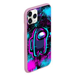 Чехол для iPhone 11 Pro Max матовый Neon Among Us неон Амонг АС - фото 2