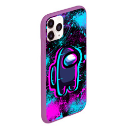 Чехол для iPhone 11 Pro Max матовый Neon Among Us неон Амонг АС - фото 2