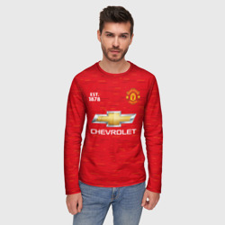 Мужской лонгслив 3D Manchester united 20-21 - home - фото 2