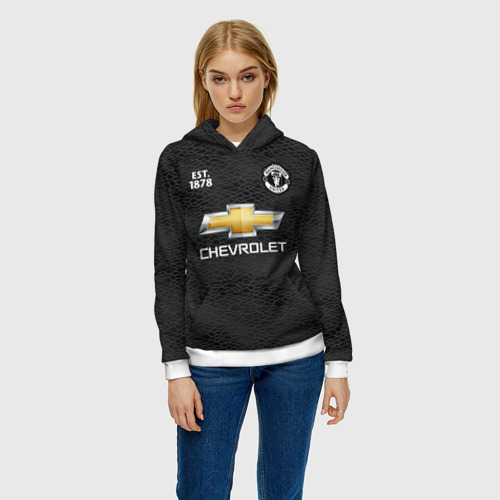 Женская толстовка 3D Manchester united 20-21 - away, цвет 3D печать - фото 3