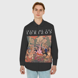 Мужская рубашка oversize 3D Bring me the horizon - фото 2