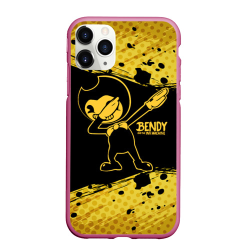 Чехол для iPhone 11 Pro Max матовый Bendy and the Ink machine, цвет малиновый