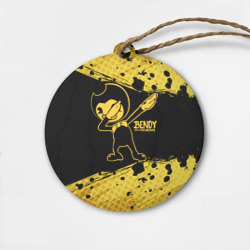 Деревянная игрушка круг Bendy and the Ink machine