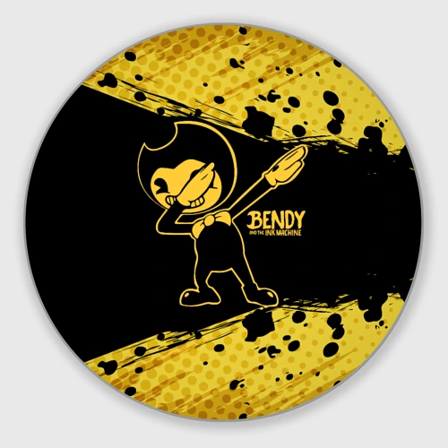Круглый коврик для мышки Bendy and the Ink machine