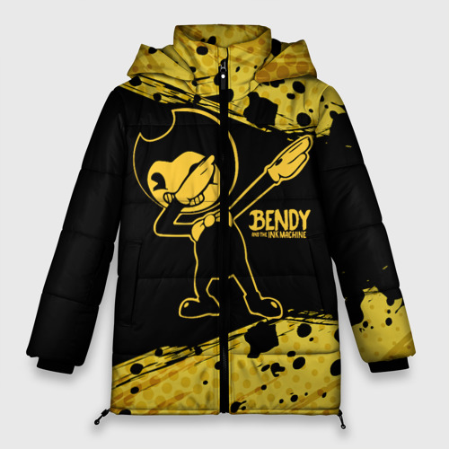 Женская зимняя куртка Oversize Bendy and the Ink machine, цвет черный