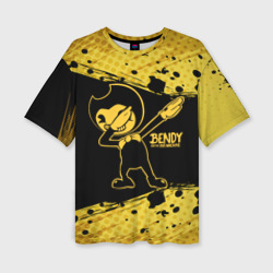 Женская футболка oversize 3D Bendy and the Ink machine