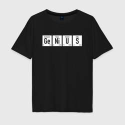 Genius – Мужская футболка хлопок Oversize с принтом купить со скидкой в -16%