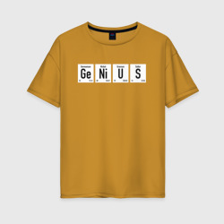 Женская футболка хлопок Oversize Genius