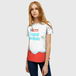 Женская футболка 3D Настя | Kinder - фото 2