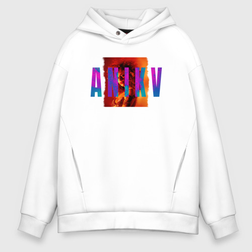 Мужское худи Oversize хлопок ANIKV, цвет белый