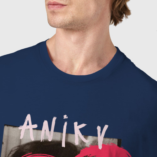 Мужская футболка хлопок ANIKV & Saluki, цвет темно-синий - фото 6