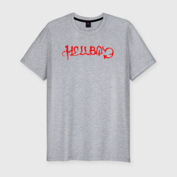 LIL Peep hellboy – Мужская футболка хлопок Slim с принтом купить