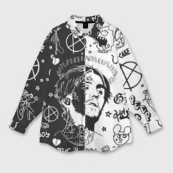 Женская рубашка oversize 3D LIL Peep