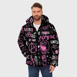 Мужская зимняя куртка 3D LIL Peep паттерн - фото 2
