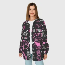 Женская рубашка oversize 3D LIL Peep паттерн - фото 2
