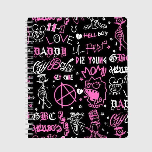 Тетрадь LIL Peep паттерн