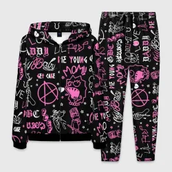 Мужской костюм 3D LIL Peep паттерн