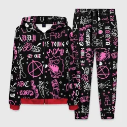 Мужской костюм 3D LIL Peep паттерн