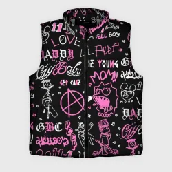 Мужской жилет утепленный 3D LIL Peep паттерн