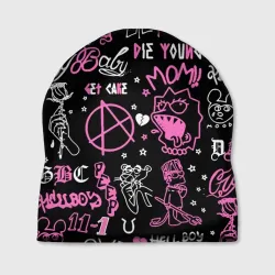 Шапка 3D LIL Peep паттерн