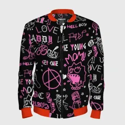 Мужской бомбер 3D LIL Peep паттерн