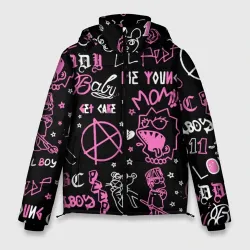 Мужская зимняя куртка 3D LIL Peep паттерн