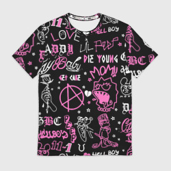 Мужская футболка 3D LIL Peep паттерн