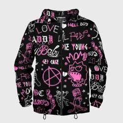 Мужская ветровка 3D LIL Peep паттерн