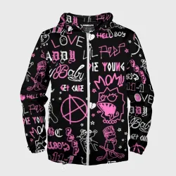 Мужская ветровка 3D LIL Peep паттерн