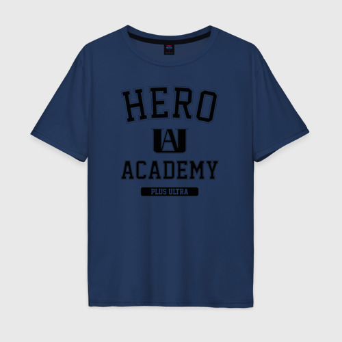 Мужская футболка хлопок Oversize с принтом Моя геройская академия - My Hero Academy - Plus Ultra, вид спереди #2