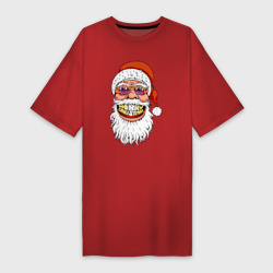 Платье-футболка хлопок Довольный Санта