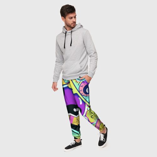 Мужские брюки 3D Alien, цвет 3D печать - фото 3