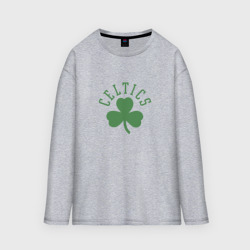 Мужской лонгслив oversize хлопок Boston Celtics