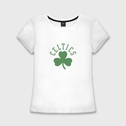 Женская футболка хлопок Slim Boston Celtics