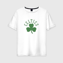 Женская футболка хлопок Oversize Boston Celtics