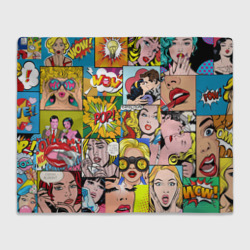 Плед 3D Pop Art комикс паттерн