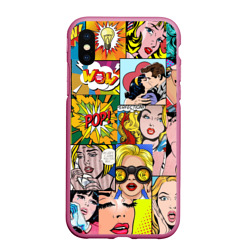 Чехол для iPhone XS Max матовый Pop Art