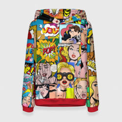 Женская толстовка 3D Pop Art комикс паттерн
