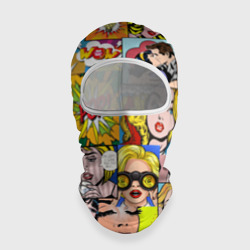 Балаклава 3D Pop Art комикс паттерн