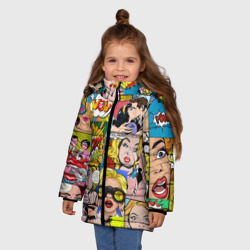 Зимняя куртка для девочек 3D Pop Art - фото 2