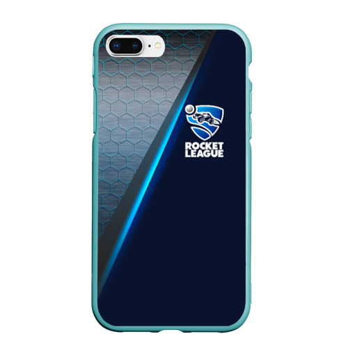 Чехол для iPhone 7Plus/8 Plus матовый Rocket league logo, цвет мятный