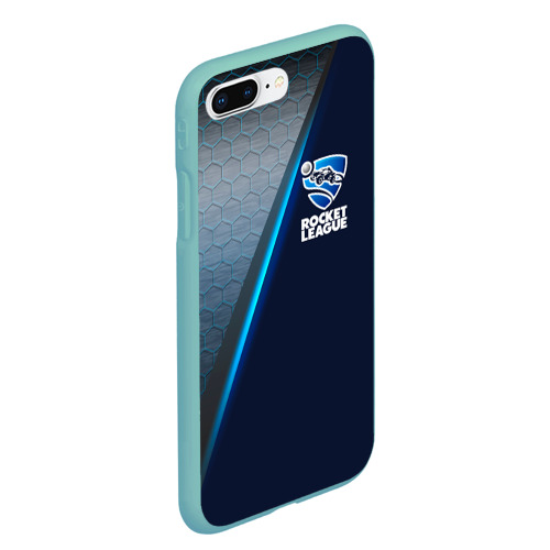 Чехол для iPhone 7Plus/8 Plus матовый Rocket league logo, цвет мятный - фото 3